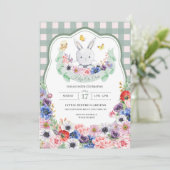 グリーンイースターうさぎの春のイースターエッグハント 招待状 (スタンド正面)