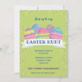 グリーンイースターエッグ狩り招待状 案内状 (正面)