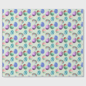 グリーンイースター卵イースターパーティーイースター卵狩りかわいい ラッピングペーパー (フラット)