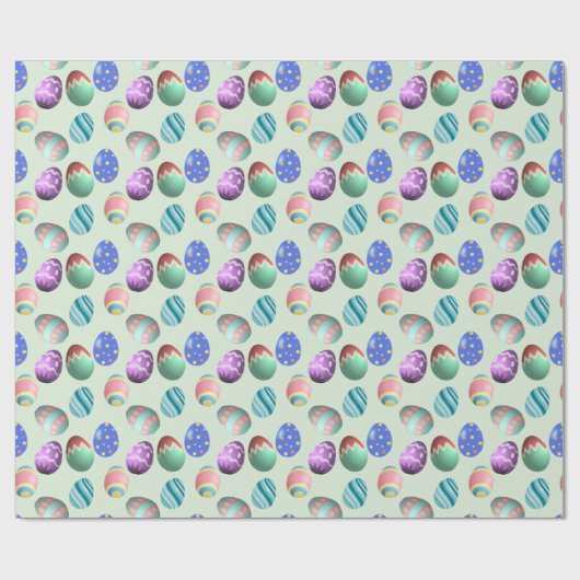グリーンイースター卵イースターパーティーイースター卵狩りかわいい ラッピングペーパー (フラット)