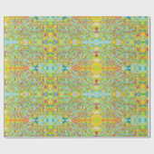 グリーンイーストインディアンスタイルと抽象芸術アート ラッピングペーパー (フラット)