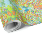 グリーンイーストインディアンスタイルと抽象芸術アート ラッピングペーパー (ロールコーナー)