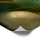 グリーンウィスパーキャンバスとプリント ポスター (角)