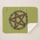 グリーンウィッチペンタグラム自然ウィッチ シェルパブランケット (正面(横))