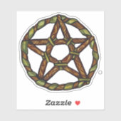 グリーンウィッチ異教の星形五角形自然ウィッカ シール (シート)