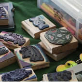 グリーンウィッチ異教の星形五角形自然ウィッカ ラバースタンプ