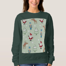 グリーンウィメンズクリスマスTシャツ