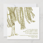 グリーンウィローツリー結婚式招待状 招待状 (正面)