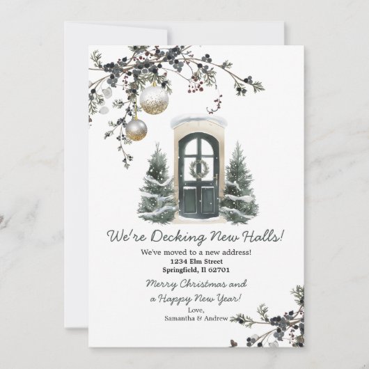 グリーンウィンタークリスマス新住所発表 招待状 (正面)