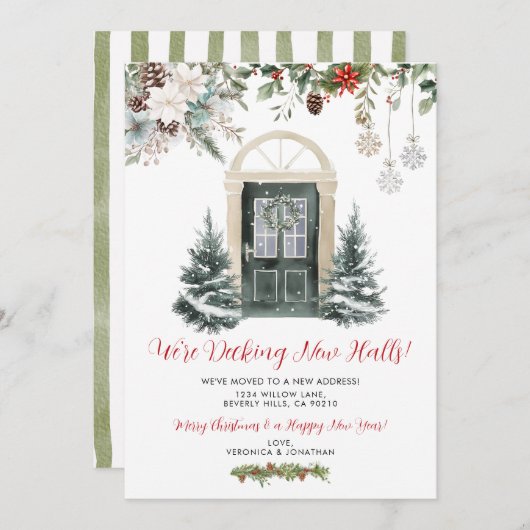 グリーンウィンタークリスマス新住所発表 招待状 (正面/裏面)
