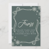 グリーンウィンターコケットの好意の表の記号 招待状 (正面)