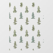 グリーンウィンターツリーパターン ウィンドウサイン (シート)