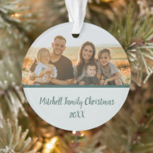 グリーンウィンターパインファミリー写真メモリクリスマス