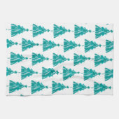 グリーンウィンターフォレストクリスマスツリー キッチンタオル (横)