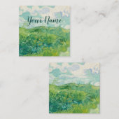 グリーンウィートフィールドバンゴッホヴィンテージアート スクエア名刺 (正面/裏面)