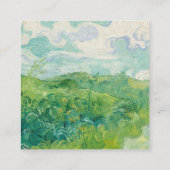 グリーンウィートフィールドバンゴッホヴィンテージアート スクエア名刺 (裏面)