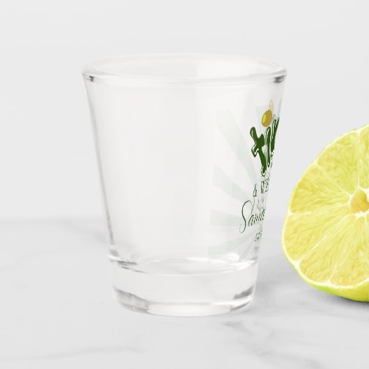 グリーンウィーニーズ＆ティニーズの面白いマーティニ誕生日パーティー ショットグラス (左)