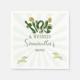 グリーンウィーニーズ＆ティニーズの面白いマーティニ誕生日パーティー スタンダードカクテルナプキン