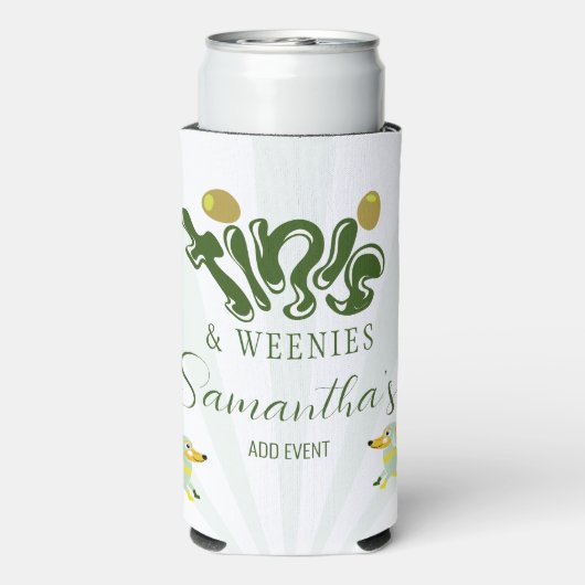 グリーンウィーニーズ＆ティニーズの面白いマーティニ誕生日パーティー スリム缶クーラー (Seltzer裏面)