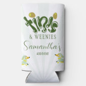 グリーンウィーニーズ&ティニーズの面白いマーティニ誕生日パーティー スリム缶クーラー (裏面)