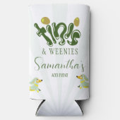 グリーンウィーニーズ&ティニーズの面白いマーティニ誕生日パーティー スリム缶クーラー (正面)