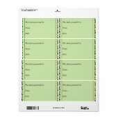 グリーンウィーブブックギフト ラベル (フルシート)