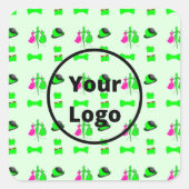 グリーンウェアのビジネスパターン スクエアシール (正面)