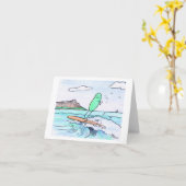 グリーンウェアニー「グリーンハワイ」ノートカード カード (黄色い花)