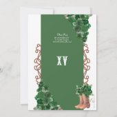 グリーンウェスタン素朴シャルロカウボーイブーツクインズ 招待状 (裏面)