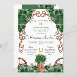 グリーンウェスタン素朴シャルロカウボーイブーツクインズ 招待状