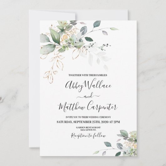 グリーンウェディングの招待状 招待状 (正面)