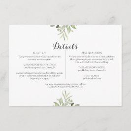 グリーンウェディングの詳細情報スクリプト エンクロージャーカード