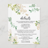 グリーンウェディングの詳細 封入カード ユーカリ エンクロージャーカード (正面/裏面)