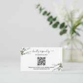 グリーンウェディングのQRオンライン出席確認 エンクロージャーカード (スタンド正面)