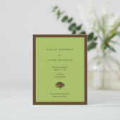 グリーンウェディングアナウンスメント オークツリー セーブザデート 招待状 (スタンド正面)