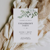 グリーンウェディングエンゲージメントパーティー招待状 招待状