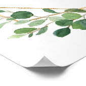 グリーンウェディングカード＆ギフトのパーティーサイン ポスター (角)