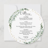 グリーンウェディングサークルメニューカード 招待状 (正面)