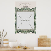 グリーンウェディングシャワーポータブルフォトブース ポスター (キッチン)