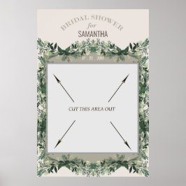 グリーンウェディングシャワーポータブルフォトブース ポスター