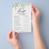 グリーンウェディングシャワー ゲスト探しゲーム フライヤー (ハンドル)