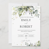 グリーンウェディングセレモニー招待状 招待状 (正面)