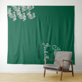 グリーンウェディングバックドロップ タペストリー (インサイチュ(横))