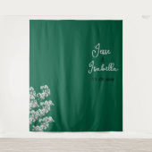 グリーンウェディングバックドロップ タペストリー (正面)