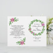 グリーンウェディングプログラム。夏の教会式 (スタンド正面)