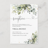 グリーンウェディングレセプションカード エンクロージャーカード (正面)