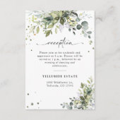 グリーンウェディングレセプションカード エンクロージャーカード (正面)