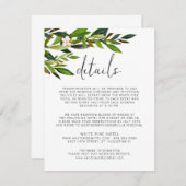 グリーンウェディング招待状セット 付属カード エンクロージャーカード (正面/裏面)