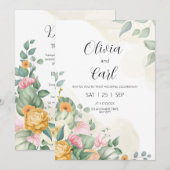 グリーンウェディング招待状 ユーカリウェディング 招待状 (正面/裏面)