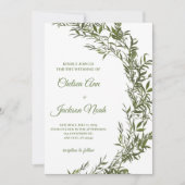 グリーンウェディング招待状, 結婚式招待状 招待状 (正面)